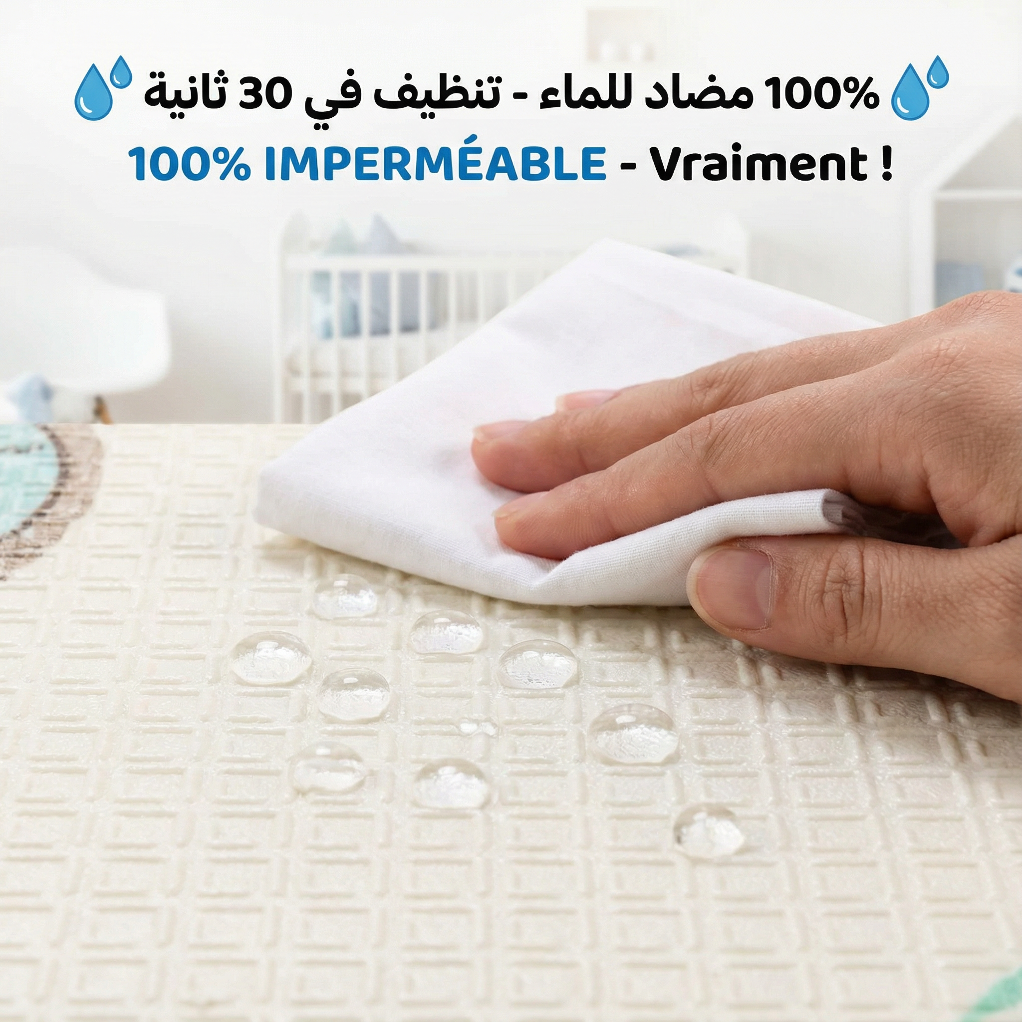 TAPIS ANTI CHOC ET IMPERMIABLE POUR LES BEBES - الصورة 6