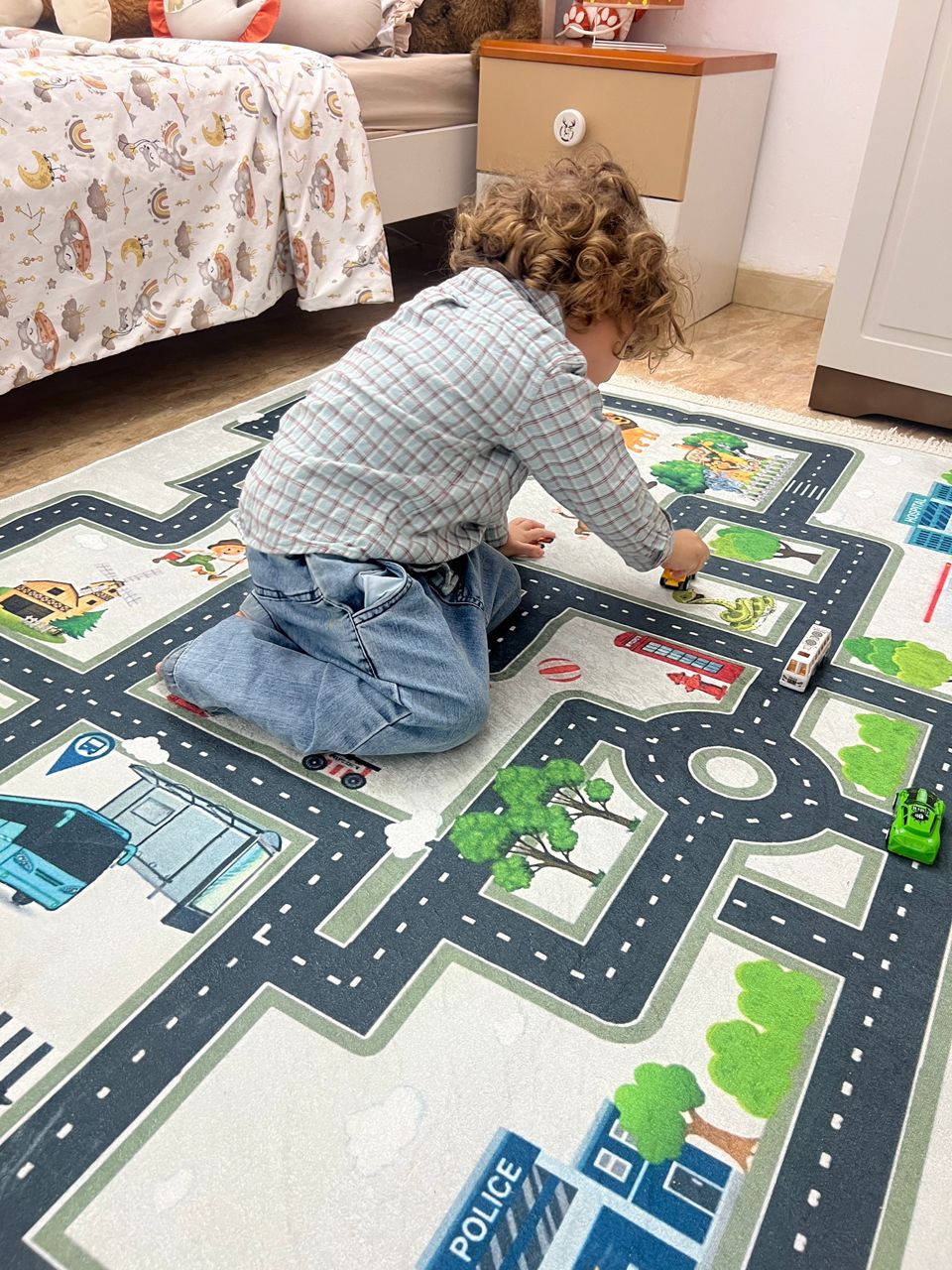 Tapis de Jeu Route Géant 120×160cm pour Bébé - الصورة 4